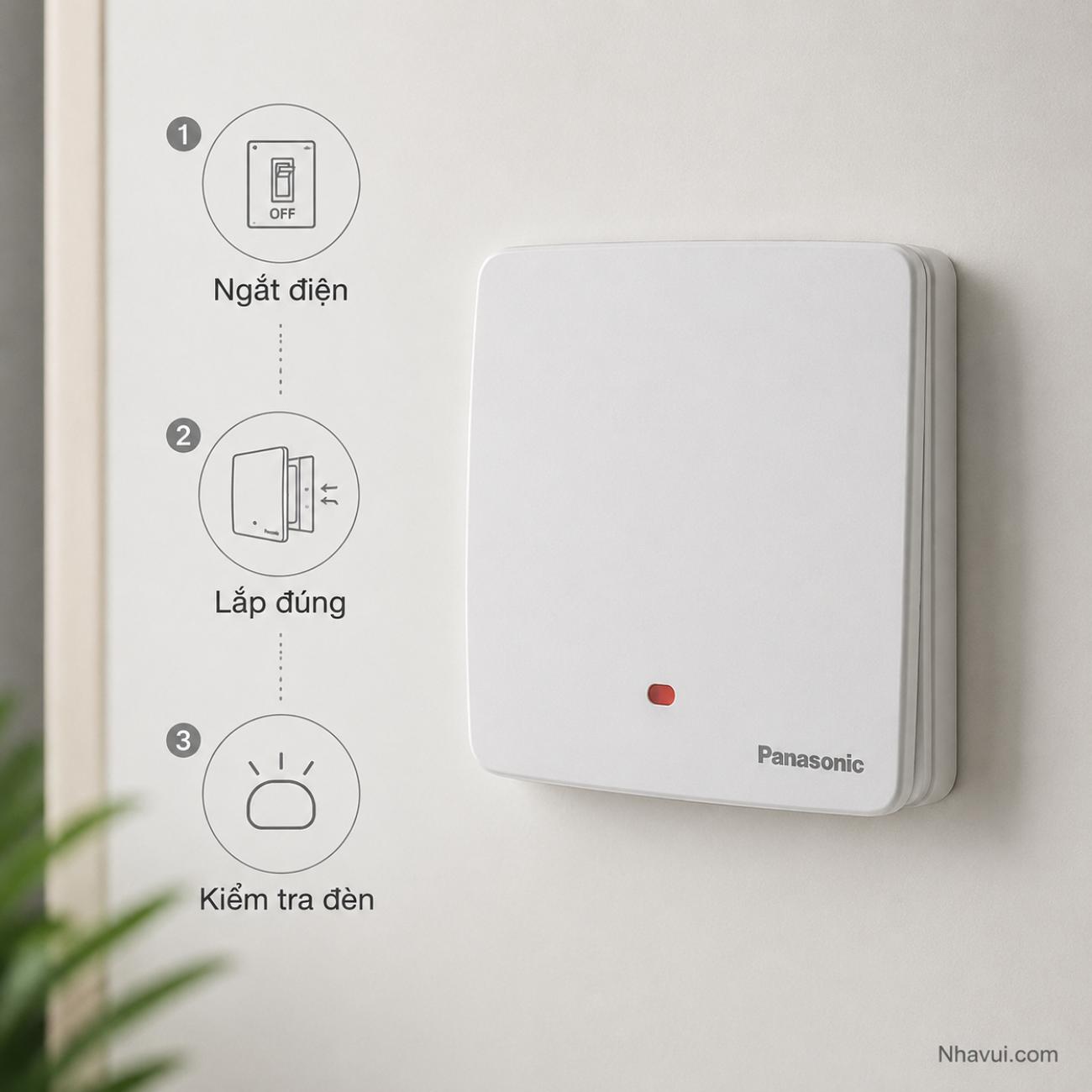 Bộ công tắc D có đèn báo Panasonic Minerva
